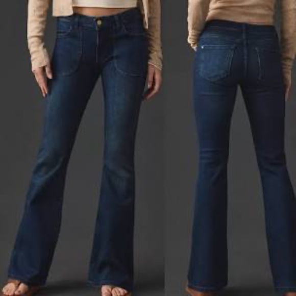 ANTHROPOLOGIE PILCRO The Icon Low Rise Flare Jeans 24/25 - Picture 1 of 10